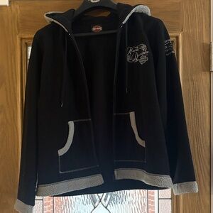 Harley-Davidson Black and Gray Varsity Jacket